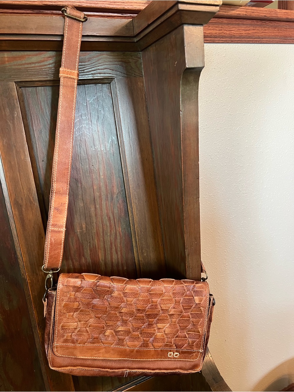 BED I STU Leather Crossbody Bag - Brown